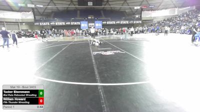86 lbs Cons. Quarters - Tucker Eisenmann, Mat Rats Rebooted Wrestling vs William Howard, Fife Thunder Wrestling
