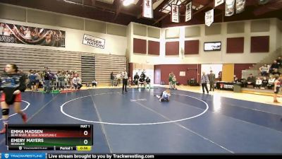 50-54 lbs Semifinal - Emery Mayers, Ridgeline vs Emma Madsen, Bear River Jr High Wrestling C