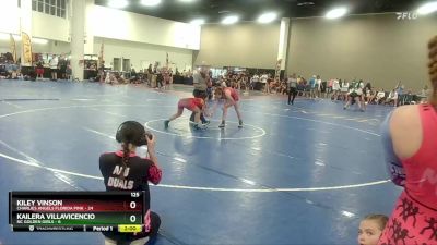 125 lbs Round 6 (8 Team) - Kiley Vinson, Charlies Angels Florida Pink vs Kailera Villavicencio, NC Golden Girls