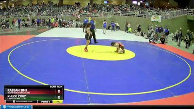 60 lbs Cons. Semi - Khloe Cruz, Cascade Mat Club vs Raegan Sims, Idaho Gold Wrestling