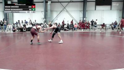 133 lbs 3rd Place - Esuar Ordonez, Springfield vs Ethan Buonanducci, Bridgewater