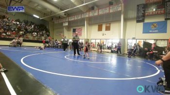 46 lbs Consi Of 8 #2 - Hudson Teel, Sperry Wrestling Club vs Danger Shimonek, Pawhuska Elks Takedown