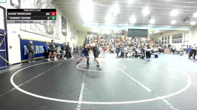 285 lbs Quarterfinal - Robert Crowe, South Torrance vs Jacob Troncoso, Mayfair