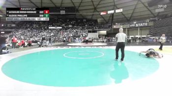 Girls 4A 120 lbs Champ. Round 1 - Alexis Phillips, Spanaway Lake (Girls) vs Jacqueline Moran-Gonzalez, Cascade (Everett) (Girls)