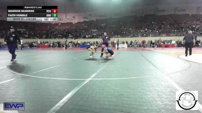 118 lbs Consi Of 16 #2 - Madison Murders, Pryor Tigers Wrestling vs Faith Humble, Sand Springs Jr High