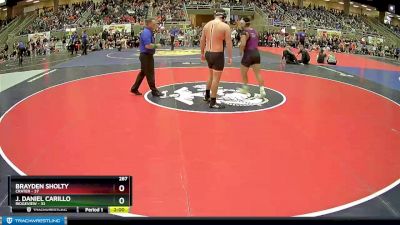 287 lbs Semis & 1st Wrestleback (8 Team) - Brayden Sholty, Crater vs J. Daniel Carillo, Ridgeview