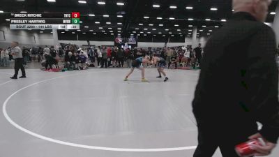 144 lbs Cons. Rd Of 64 - Breck Ritchie, Team Nazar Training Center vs Presley Hartwig, Mill Valley Kids Wrestling Club