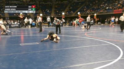 89 lbs Consy 2 - Luca McCann, Bethel Park vs James Sowa, North Allegheny
