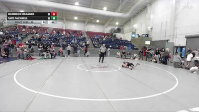 52 lbs Cons. Semi - Harrison Oldaker, Uintah Wrestling vs Tate Fackrell, White Rhino Wrestling