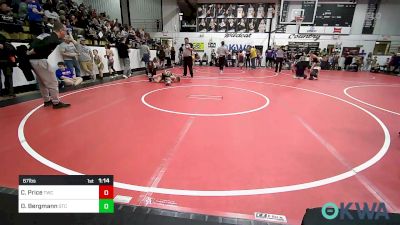 67 lbs Rr Rnd 1 - Cooper Price, Tahlequah Wrestling Club vs Dax Bergmann, Grove Takedown Club