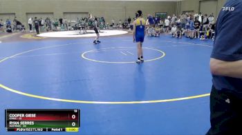 93 lbs Semis (4 Team) - Ryan Serres, Hastings vs Cooper Giese, F/MCC