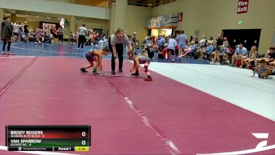 55 lbs Semis & Wb (16 Team) - Van Sparrow, Elevate WC vs Brody Rogers, Alabama Elite Black