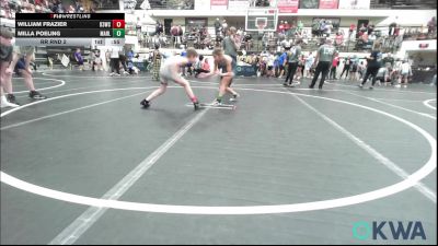 80-84 lbs Rr Rnd 2 - William Frazier, D3 Wrestling Cluib vs Milla Poeling, MARLOW OUTLAWS JH