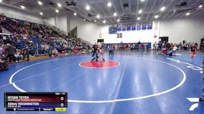 77 lbs Round 2 - Ryder Teten, High Plains Thunder Wrestling vs Kenai Washington, Douglas WC