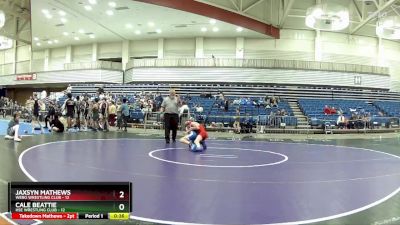 95 lbs Finals (2 Team) - Cale Beattie, HSE Wrestling Club vs Jaxsyn Mathews, Webo Wrestling Club