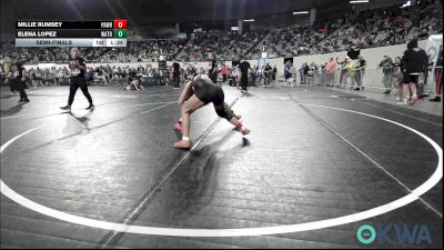 102 lbs Semifinal - Millie Rumsey, Pawhuska vs Elena Lopez, Watonga Youth Wrestling