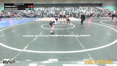 49 lbs Consi Of 16 #2 - Thomas Caro V, Team Aggression vs Evander Welsh, Warhawks Wrestling Inc.