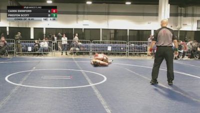 165 lbs Consi Of 16 #1 - Caden Swinford, AL vs Preston Scott, OK