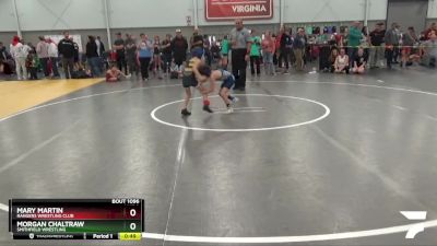 55-57 lbs Round 3 - Mary Martin, Rangers Wrestling Club vs Morgan Chaltraw, Smithfield Wrestling