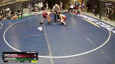 118 lbs Cons. Round 2 - Aaron Goss, Elko Wrestling Club vs Zelin Kamanu, Jr. Trojans Wrestling Club