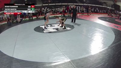 120 lbs Cons. Rd Of 16 - Zayne Martin, Washington vs Ryan Fuhriman, Idaho
