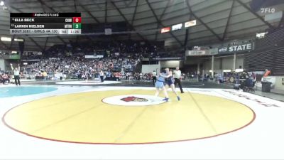 Girls 4A 130 lbs Champ. Round 2 - Ella Beck, Chiawana (Girls) vs Larkin Nielsen, Mount Rainier (Girls)