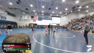 54-54 lbs Round 3 - Brayden Beek, Douglas WC vs Jett Elliott, Casper Wrestling Club