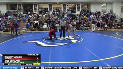 172 lbs Champ. Round 1 - Jace Copeland, Prattville Christian Academy vs Zachary Walker, Dothan HS