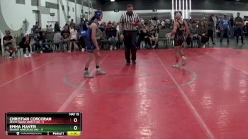 90 lbs Round 1 (8 Team) - Emma Mantei, Dundee Wrestling (MI) vs Christian Corcoran, Death Squad Wrest (IN)