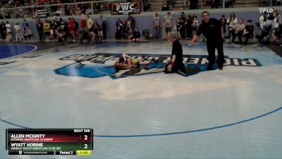 77 lbs Cons. Round 1 - Wyatt Horine, Juneau Youth Wrestling Club Inc. vs Allen McGinty, Interior Grappling Academy