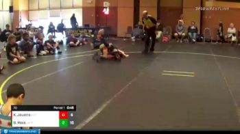 70 lbs Round 1 (3 Team) - Bobby Ross, The Untouchables Purple vs Kaden Joustra, RIOT ROOM