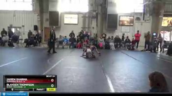 56 lbs Round 6 (8 Team) - Jaisen Sharma, Warhawks Black vs Blayden Thompson, NCWAY Crusaders