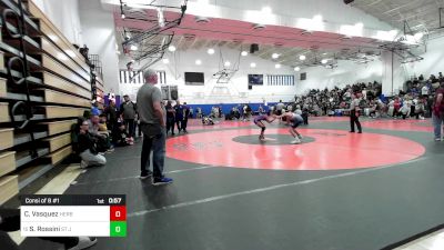 108 lbs Consi Of 8 #1 - Carma Lee Vasquez, Herbert H Lehman-PSAL vs Steven Rossini, St Joseph By The Sea HS