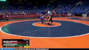 155 lbs Cons. Round 2 - Autumne Williams, Bartonville (Limestone) vs Valeria Rodriguez, Schaumburg (H.S.)