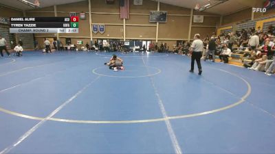 125 lbs Champ. Round 2 - Tyren Yazzie, U Of A Wrestling Club vs Daniel Alire, Arizona Christian University