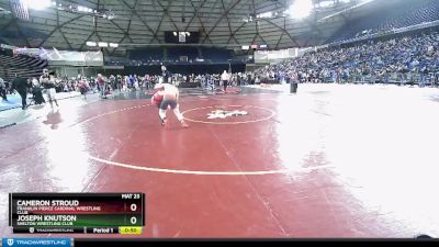 120 lbs Quarterfinal - Joseph Knutson, Shelton Wrestling Club vs Cameron Stroud, Franklin Pierce Cardinal Wrestling Club