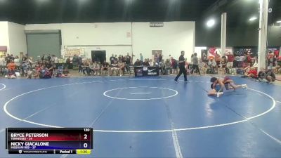 130 lbs Semis & 3rd Wb (16 Team) - Bryce Peterson, Tennessee vs Nicky Giacalone, Missouri Red