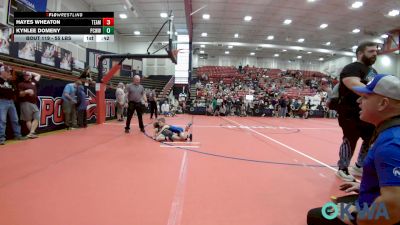 55 lbs Consi Of 4 - Hayes Wheaton, Team Guthrie Wrestling vs Kynlee Domeny, Ponca City Wildcat Wrestling