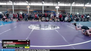 110 lbs Champ. Round 3 - Jax Mescher, All In Wrestling Academy vs Pedro Santana, Nyssa