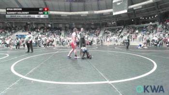 110 lbs Round Of 16 - M'Kai Brown, Pittbull Youth Wrestling vs Garrett Holderby, Fort Gibson Youth Wrestling