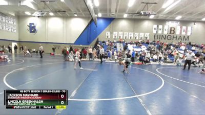 70 lbs Cons. Round 4 - Lincoln Greenhalgh, Stallions Wrestling Club vs Jackson Maynard, Sanderson Wrestling Academy