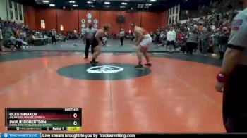 285 lbs Quarterfinal - Paulie Robertson, Carol Stream (GLENBARD NORTH) vs Oleg Simakov, Arlington Heights (HERSEY)