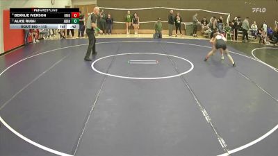 115 lbs Cons. Round 3 - Berklie Iverson, Union vs Alice Rush, Auburn