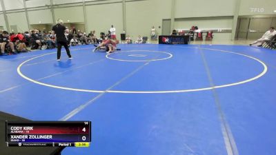 165 lbs Quarters & 1st Wb (16 Team) - Cody Kirk, Alabama vs Xander Zollinger, Idaho