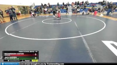 97 lbs Quarterfinal - Richardson Coston, Newport vs Jace Madsen, Big Cat Wrestling Club