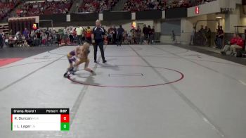 46 lbs Champ. Round 1 - Liam Leger, Laurel Matburners vs Ryatt Duncan, Miles City Wrestling Club