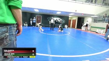 120 lbs 1st Place Match - Gracie Sims, Sand Springs G vs Eva Garcia, Van Buren G