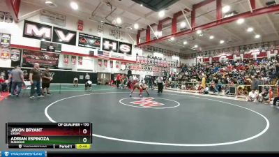 170 lbs Cons. Round 1 - Adrian Espinoza, Rubidoux vs Javon Bryant, Crespi