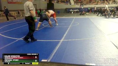 D3-285 lbs Cons. Round 3 - Kaleb Wheaton, American Leadership Academy Ironwood HS vs Michael Story, Mesquite