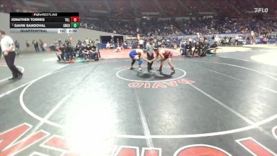 4A Boys 175 lbs Quarterfinal - Gavin Sandoval, Crook County Boys vs Jonathen Torres, Tillamook Boys